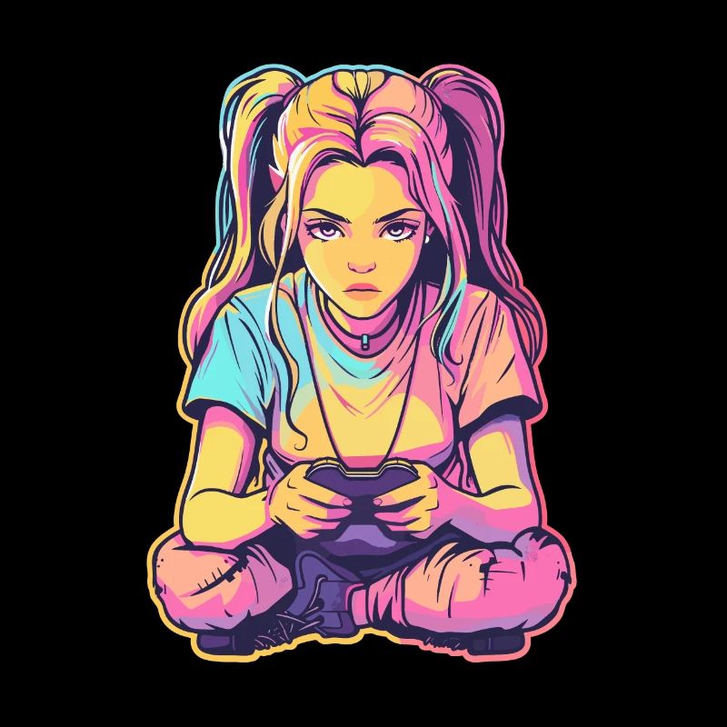Gaming Girl Comic Look