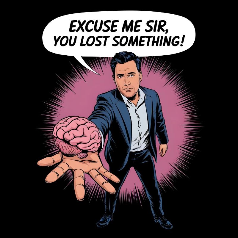 Excuse me sir you lost something Brain