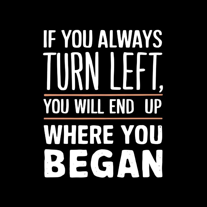 If you always turn left you will end up where you