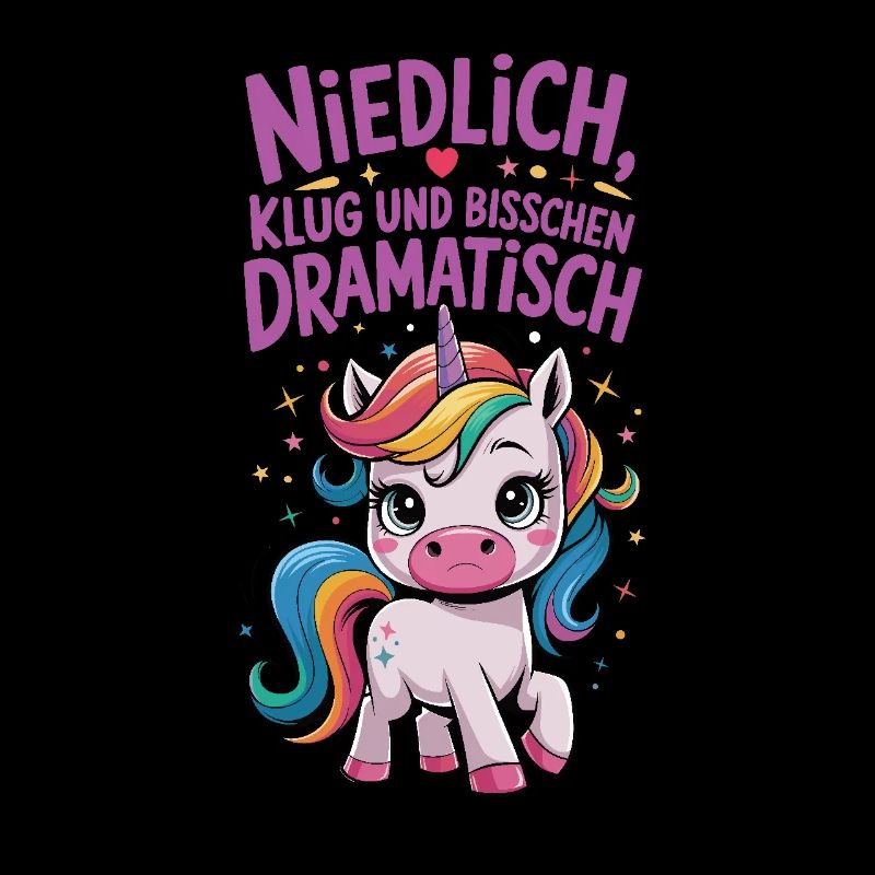 Niedlich, Klug und Dramatisch Einhorn