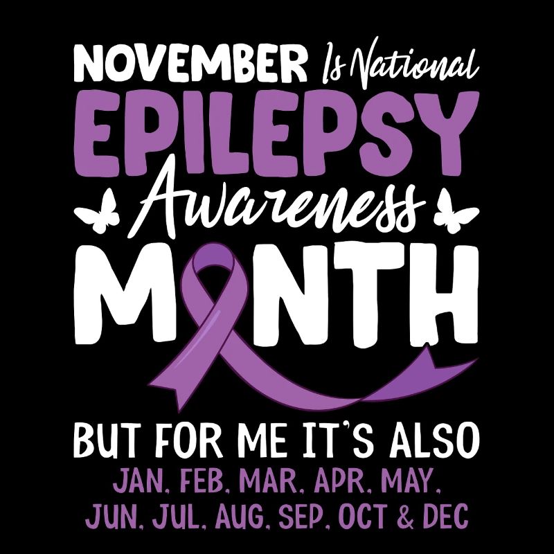 Epilepsie-Bewusstsein, lila Schleife, Nervensystem