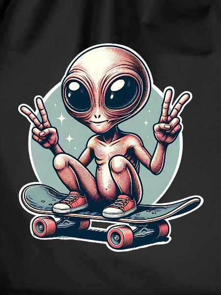 Alien Skateboard Skater Skate