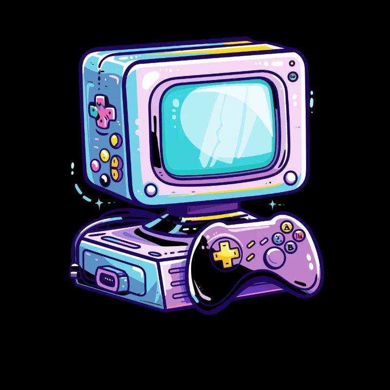 Gaming PC Comic Style