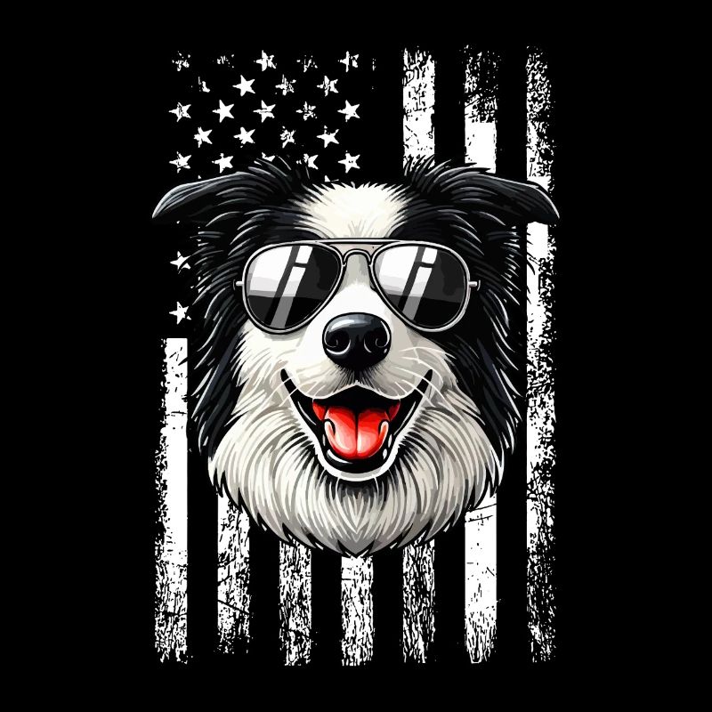 vintage Border Collie Dog