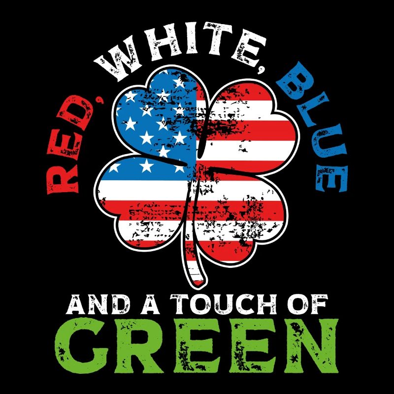 Rouge, blanc, bleu et une pointe de vert, irlandais