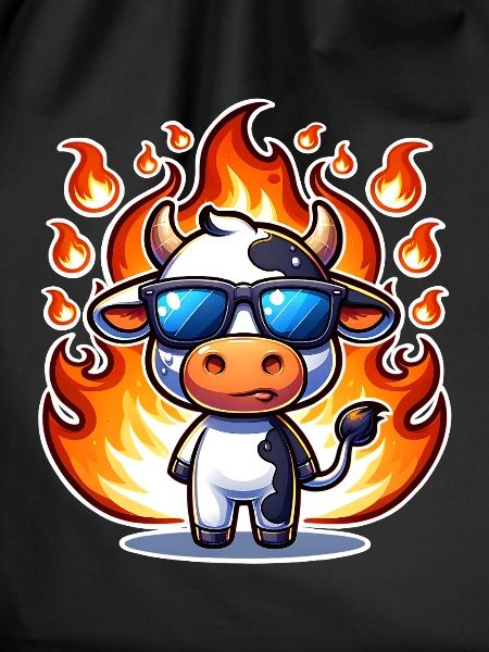 Cow Fire Flames