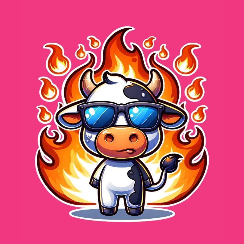 Flammes du feu de vache