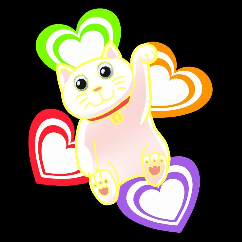 Chat Chats Coeur Coeurs