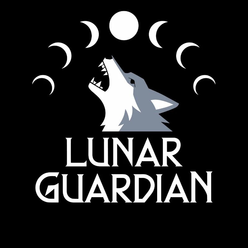 Lunar Guardian Wolf Und Mondphasen