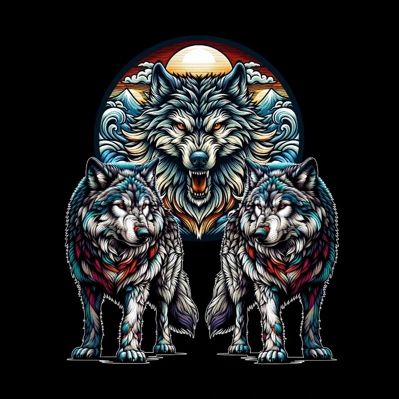 Wikinger Wolf Wölfe