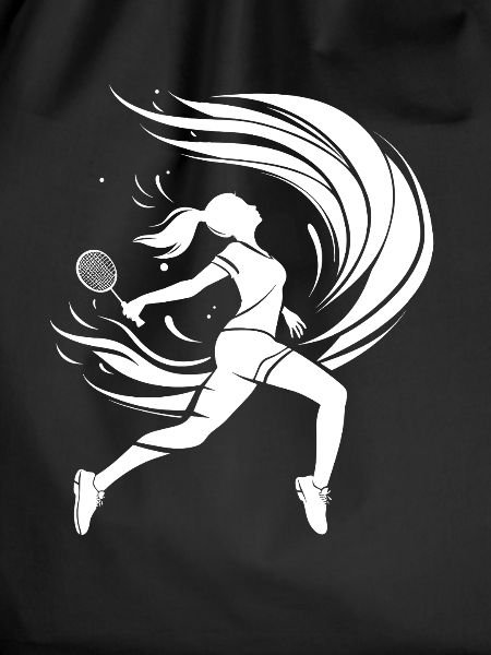 Badminton Player Drawing