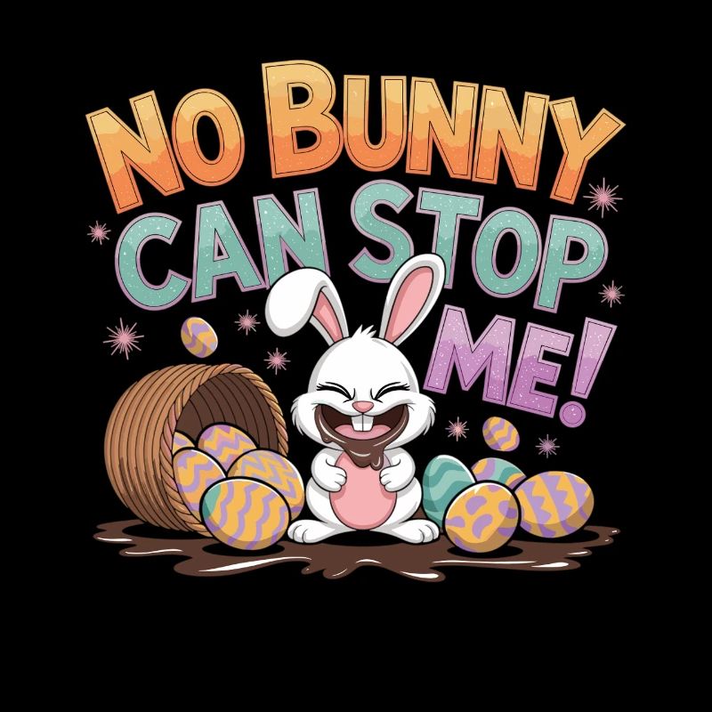 Easter Bunny with Chocolate – No Bunny Can Stop Me