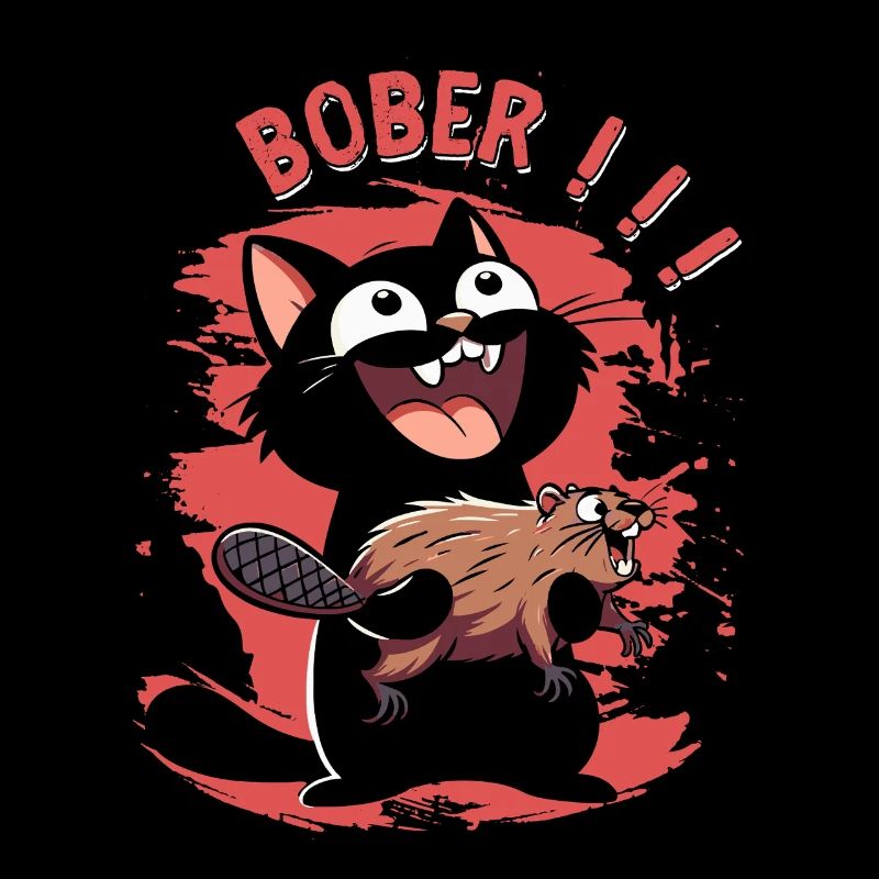 Hyper cat calls "Bober!!" – Animal freak out