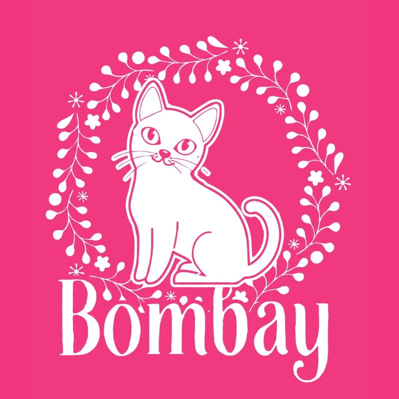 Bombay Cat Floral Pattern