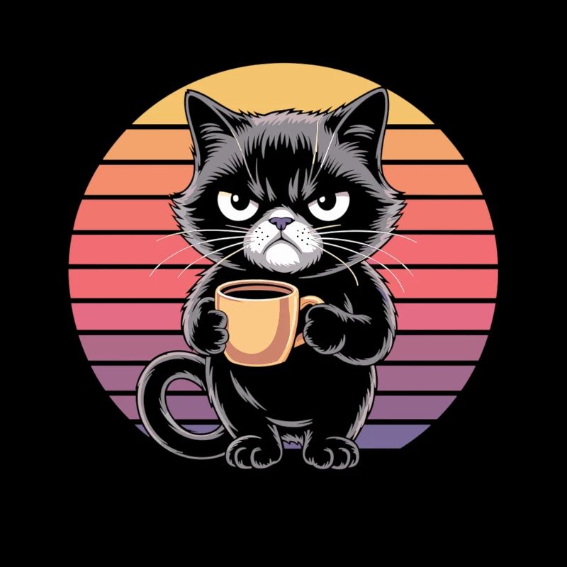 Chat du matin avec caféine