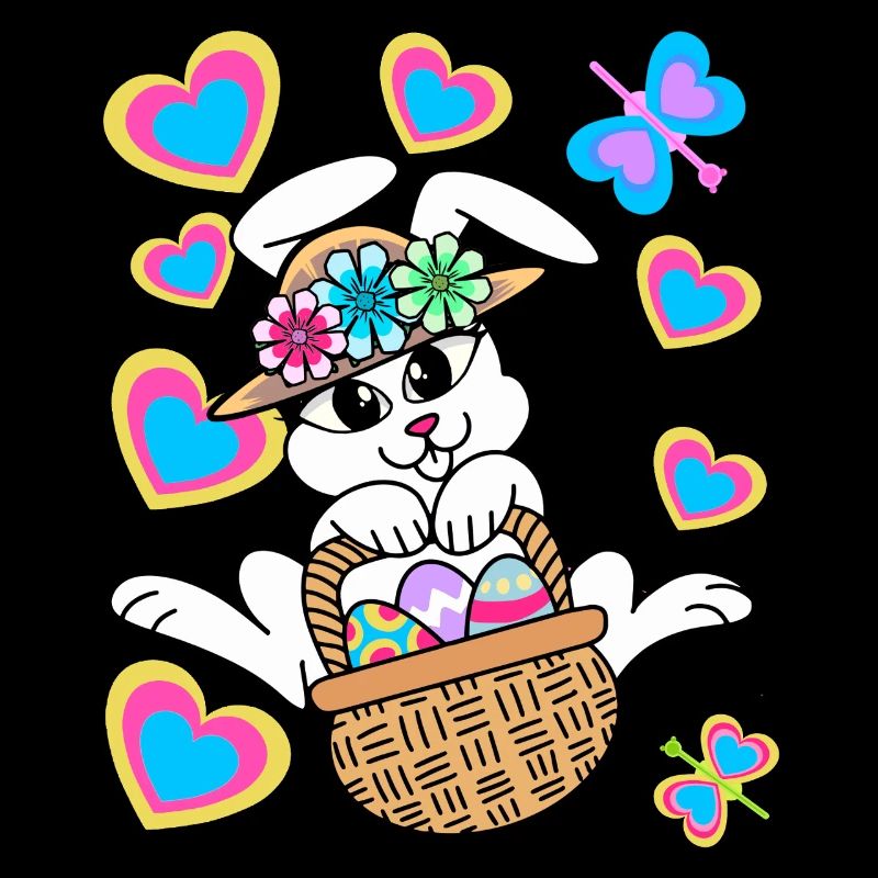 Lapin de Pâques Oeufs de lapin de Pâques Oeufs de Pâques