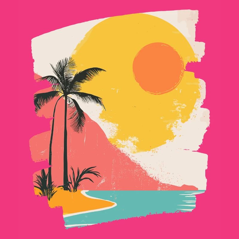 Summer Palm Tree Sunset