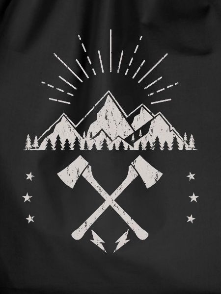 Rugged Mountain Sunrise Axe Emblem
