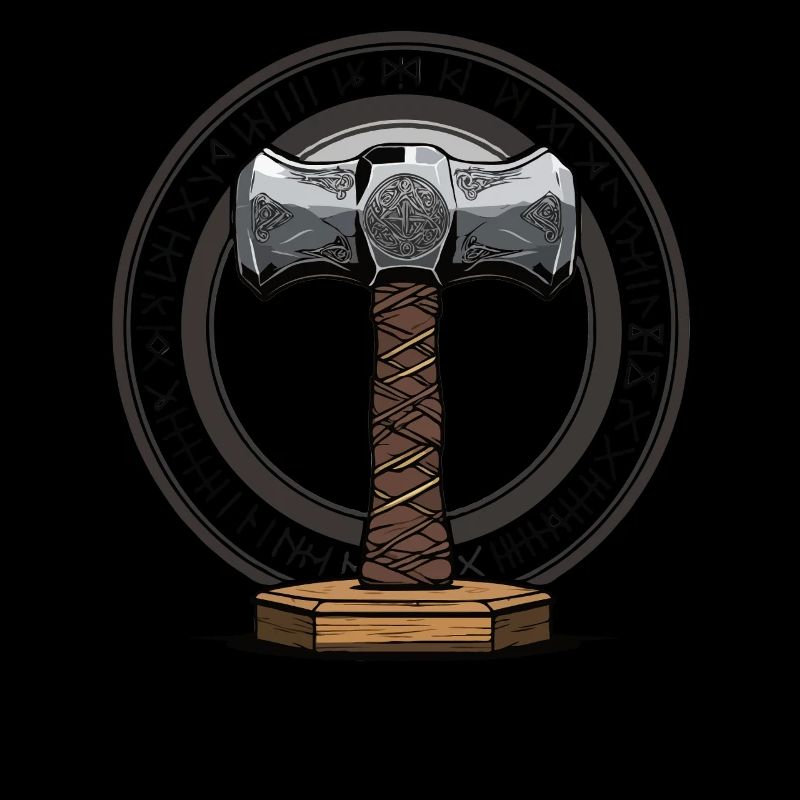 Wikinger Hammer Krieger Walhalla Runenkreis Thor