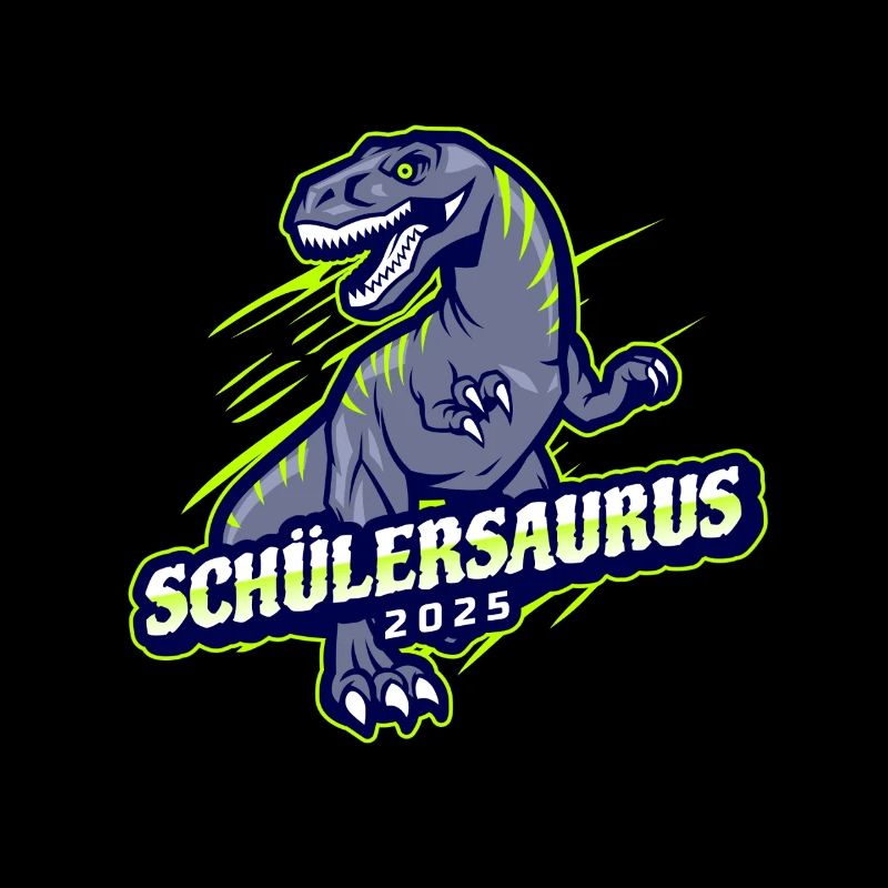 Einschulung 2025 Schuelersaurus Schulkind T-Rex