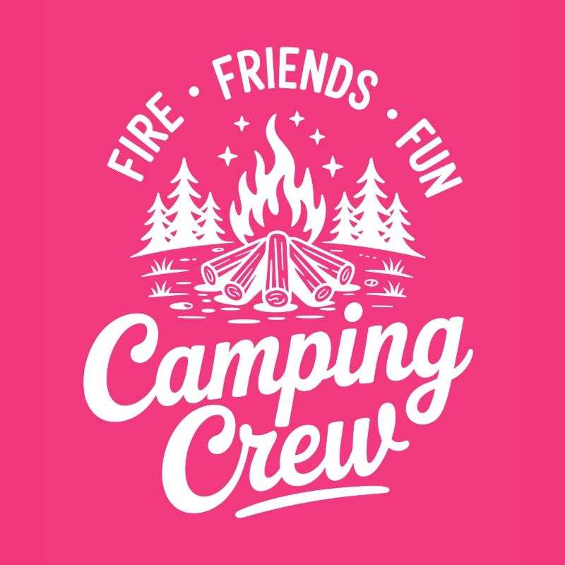 Plaisir des amis du feu – Équipe de camping