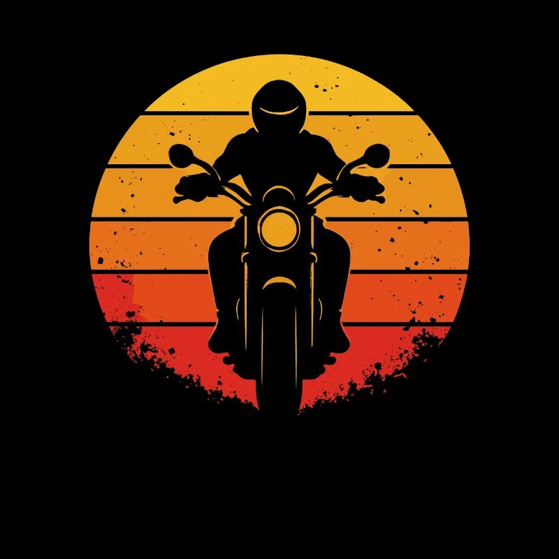 Motorcycle Retro Sunset – Biker Design