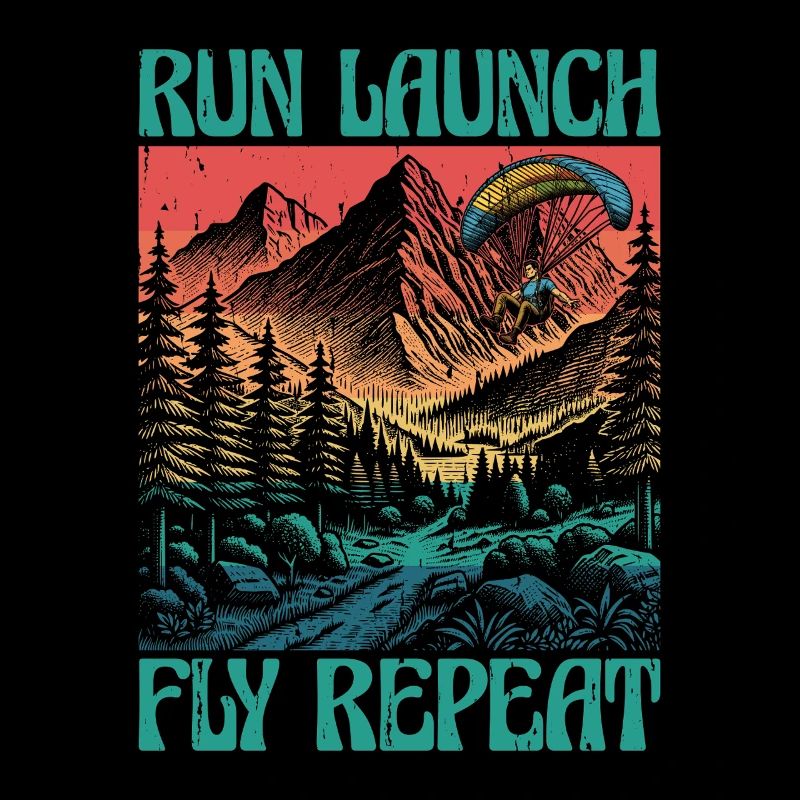 Paragliding Run Launch Fly Repeat Paramotoring