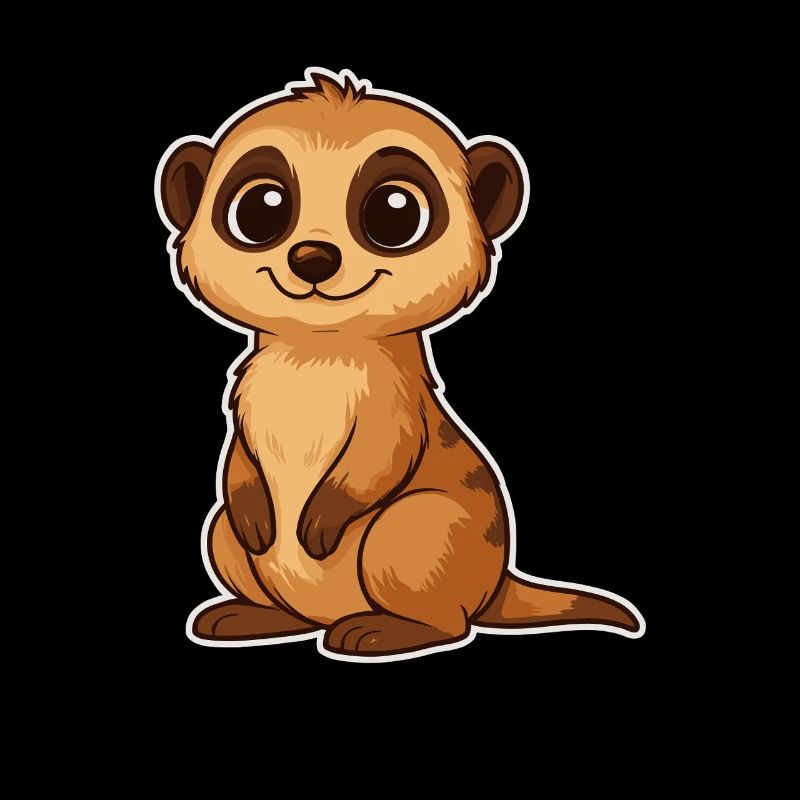 Mignon suricate dessin animé