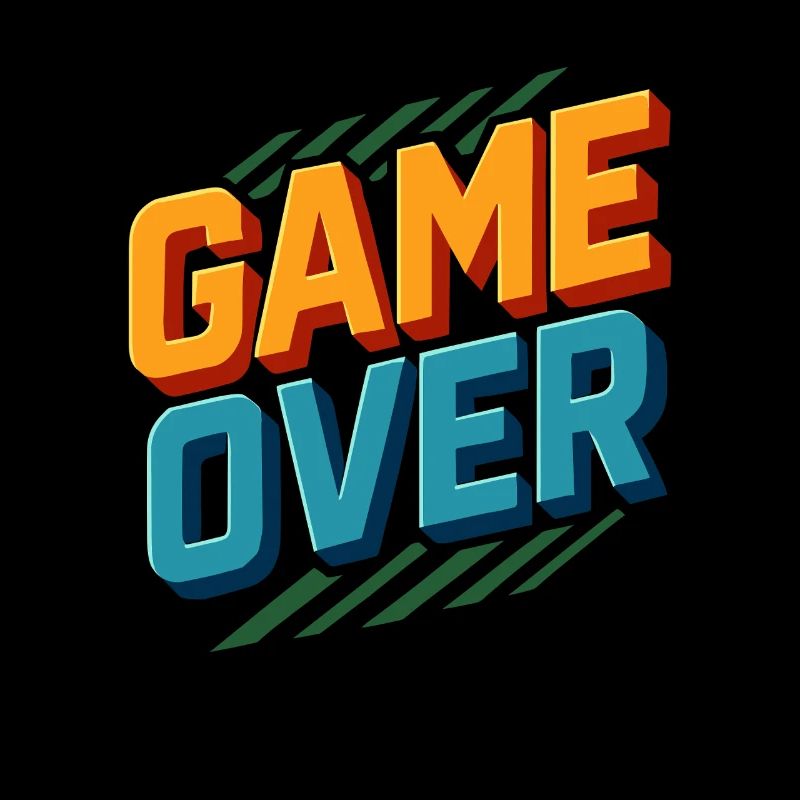 Game Over - Conception de joueur rétro