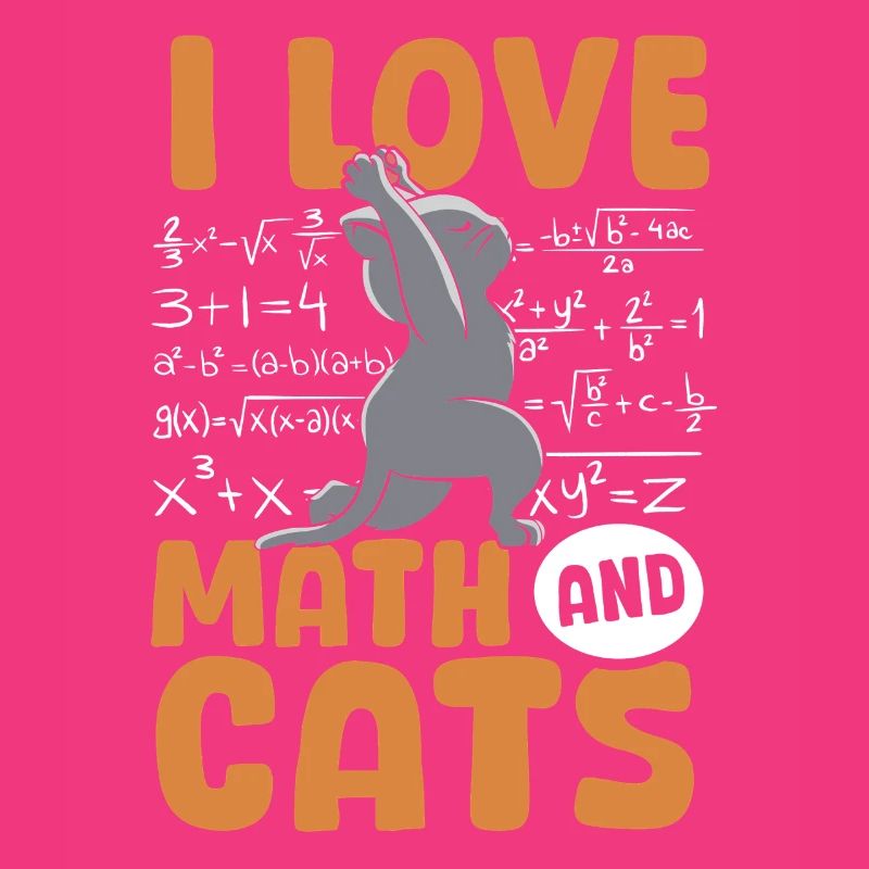 Math Cats Cat Lover Enseignant Étudiants
