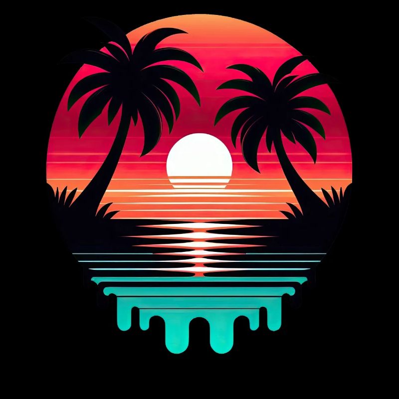 Sunlight summer vibes palm trees beach