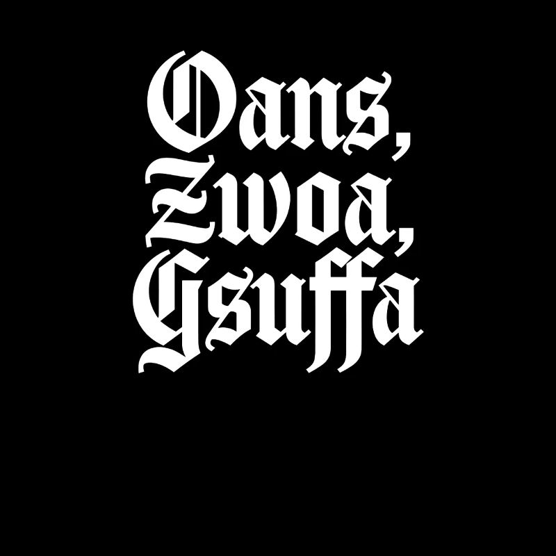 Oans, zwoa, gsuffa! – Bayrischer Feier-Spruch