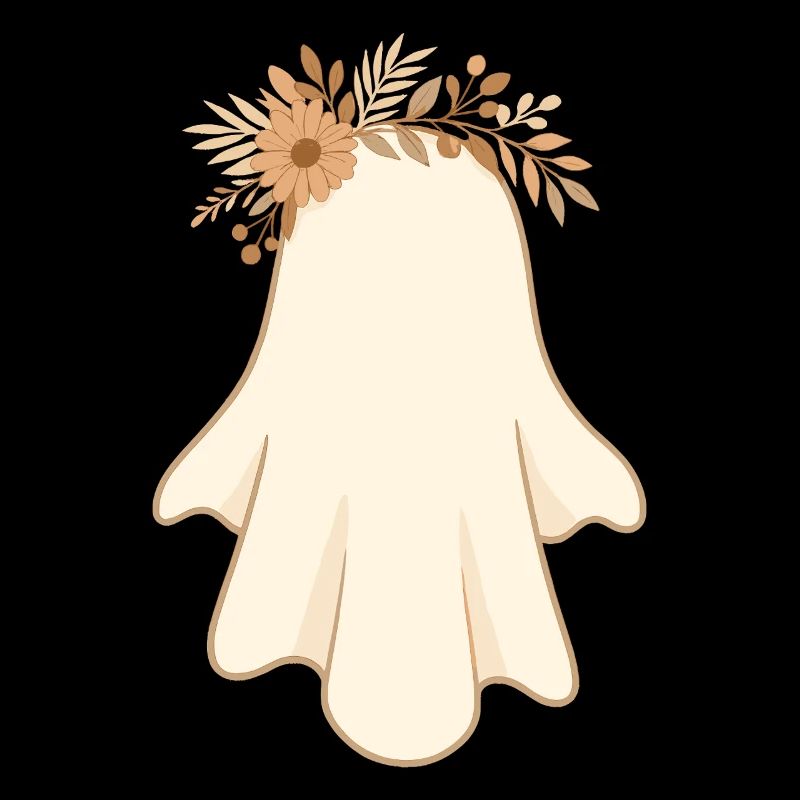 Boho Geist mit Blumen – Süßes Halloween Design