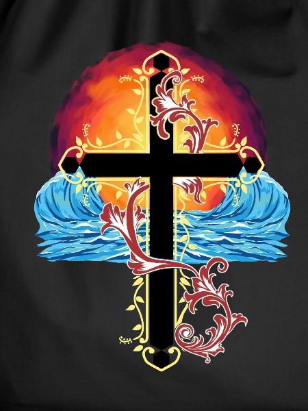 Cross Jesus Sunset Sea