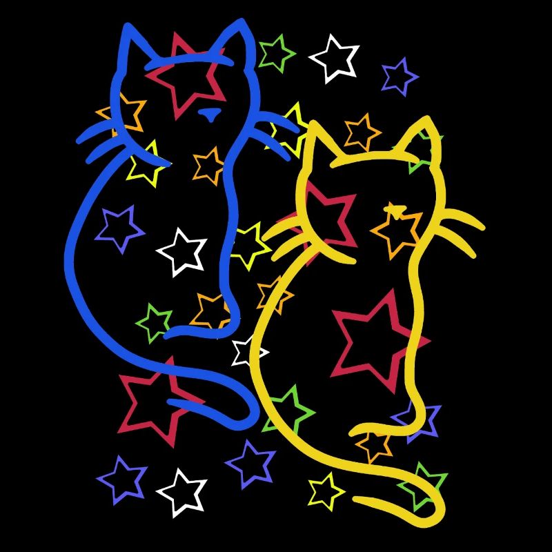 Retro Katze Katzen 60er