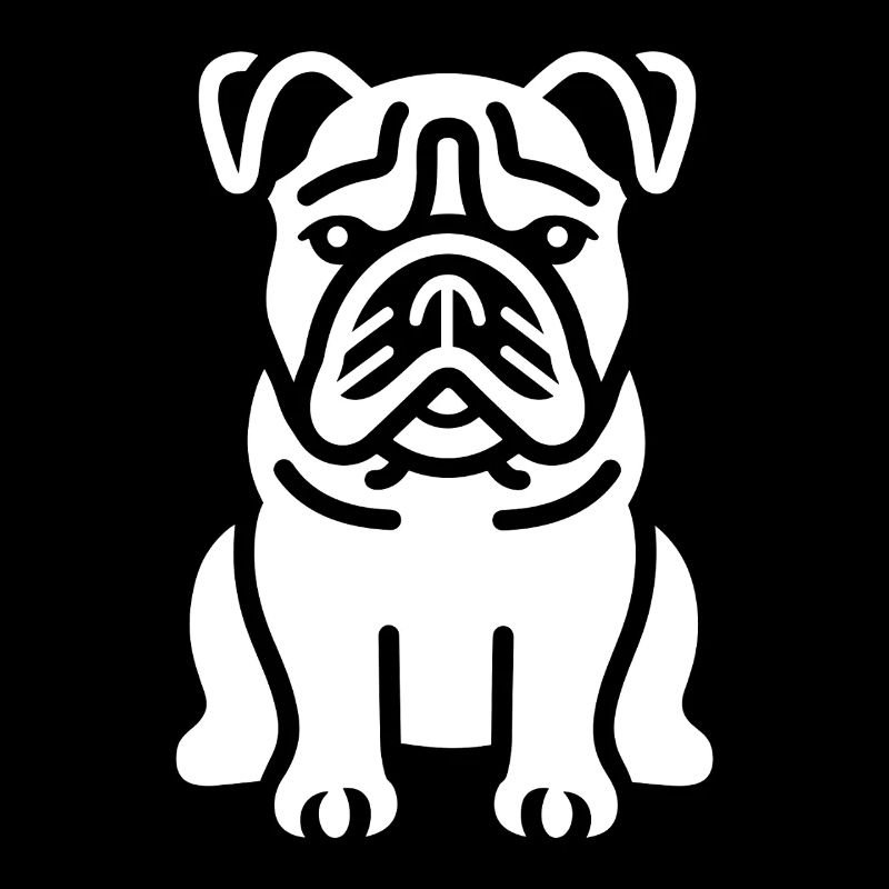 Expressive Bulldog Illustration