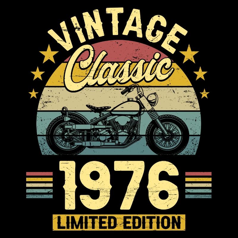 1976 Biker 50. Geburtstag Mann
