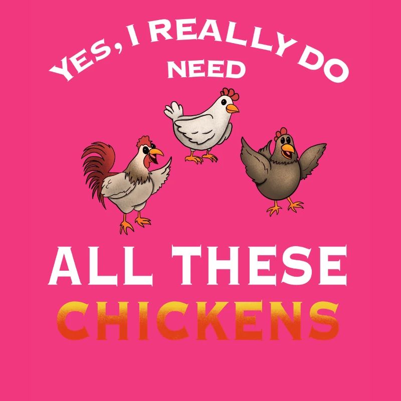 Humorous Chicken Illustration Statement