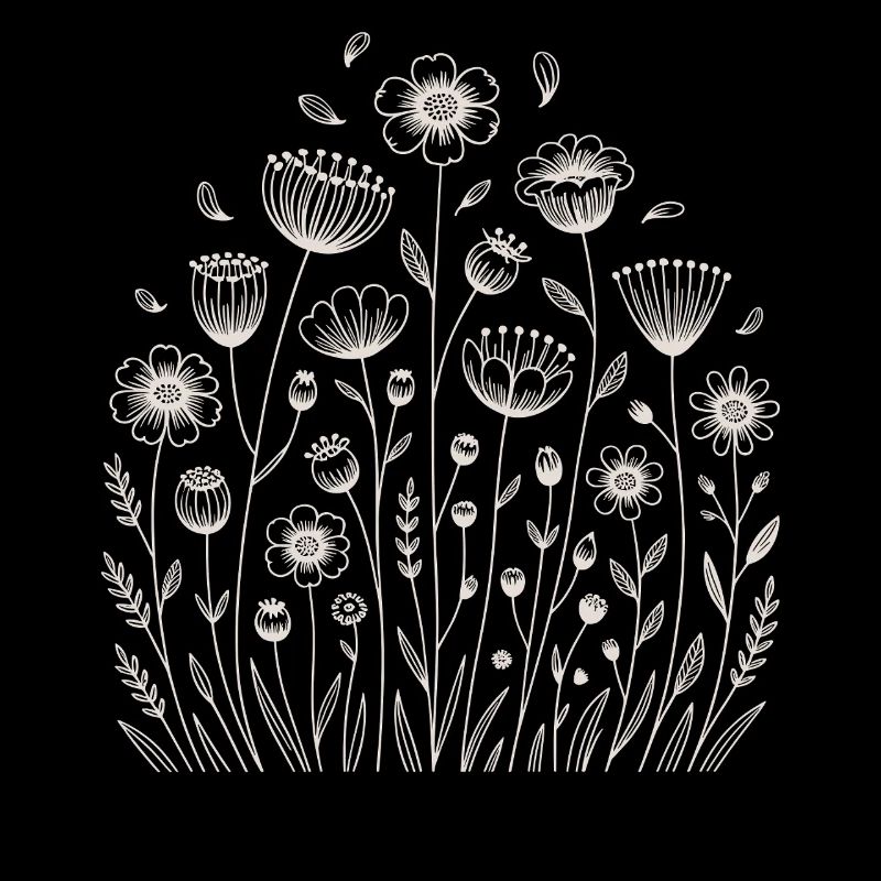 Verspieltes Blumenmuster