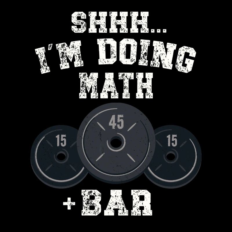Chut, je fais des exercices de musculation avec des barres de poids mathématiques