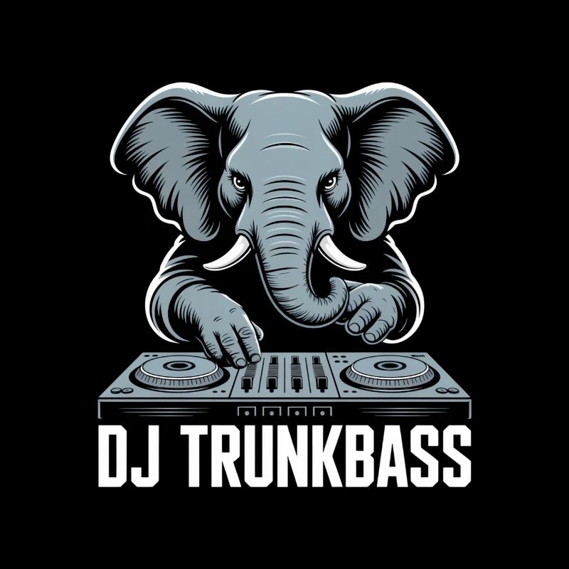 DJ Trunkbass Elephant à la table de mixage basse