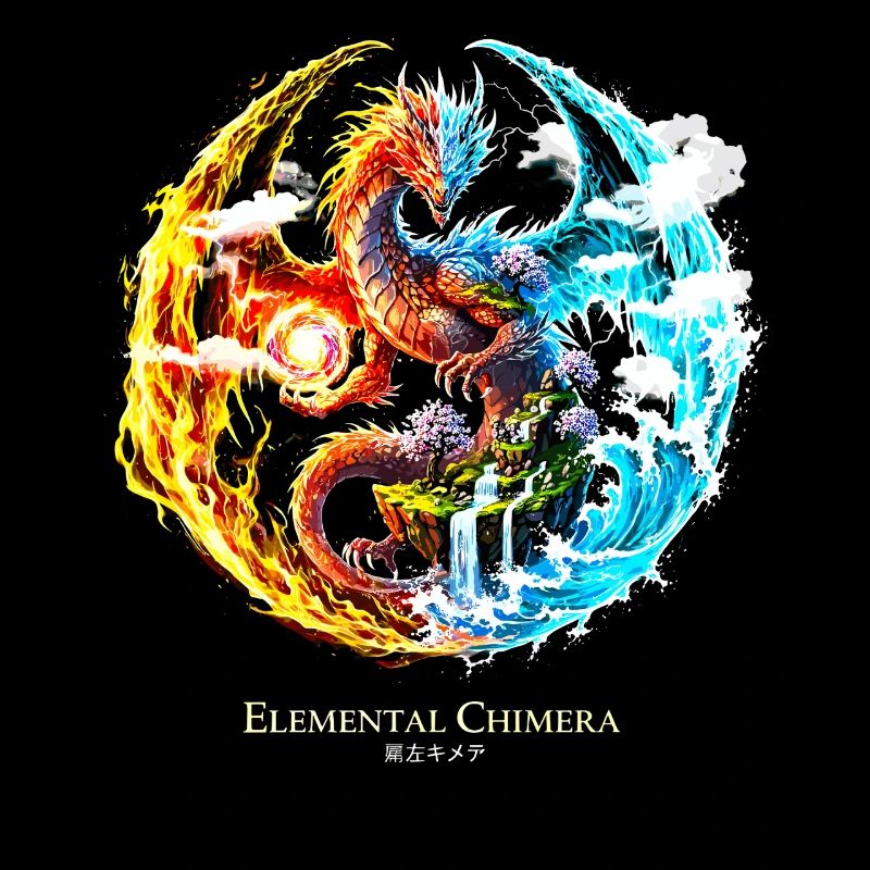 Elemental Chimera – Fire & Water Dragon