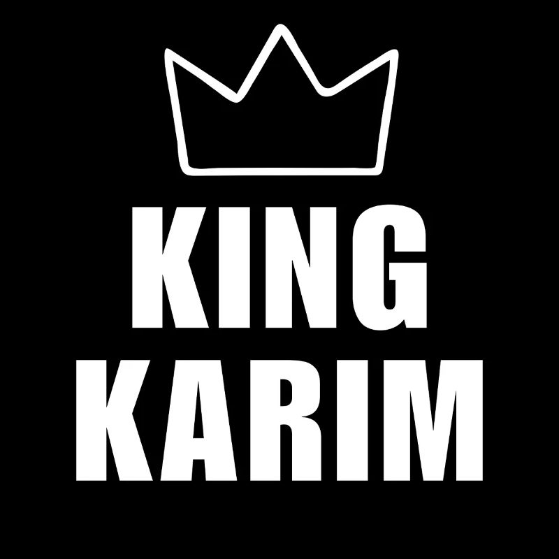 Karim Name mit Buchstabe K - King Crown Hemd