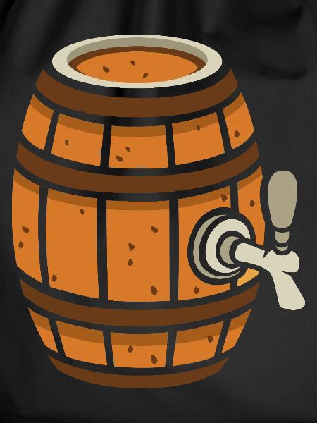 Rustic Beer Barrel Cartoon