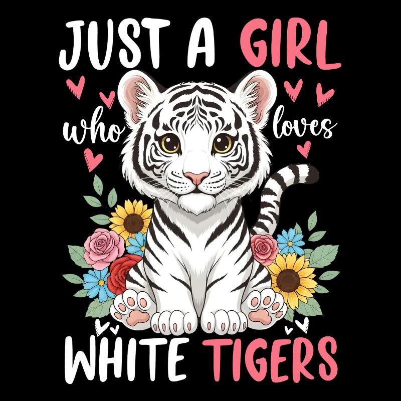 Nur ein Mädchen liebt Weiße Tiger