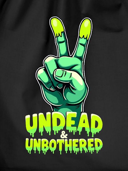 Undead and Unbothered Peace-Zeichen Zombie