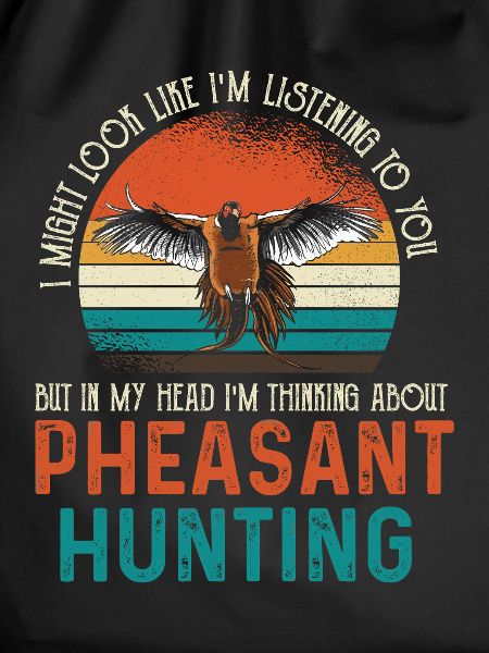 Pheasant Hunting Retro Sunset