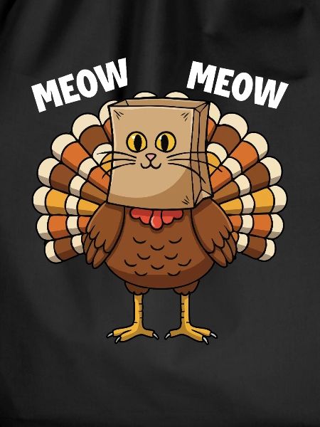 Turkey Cat Thanksgiving Fall Harvest
