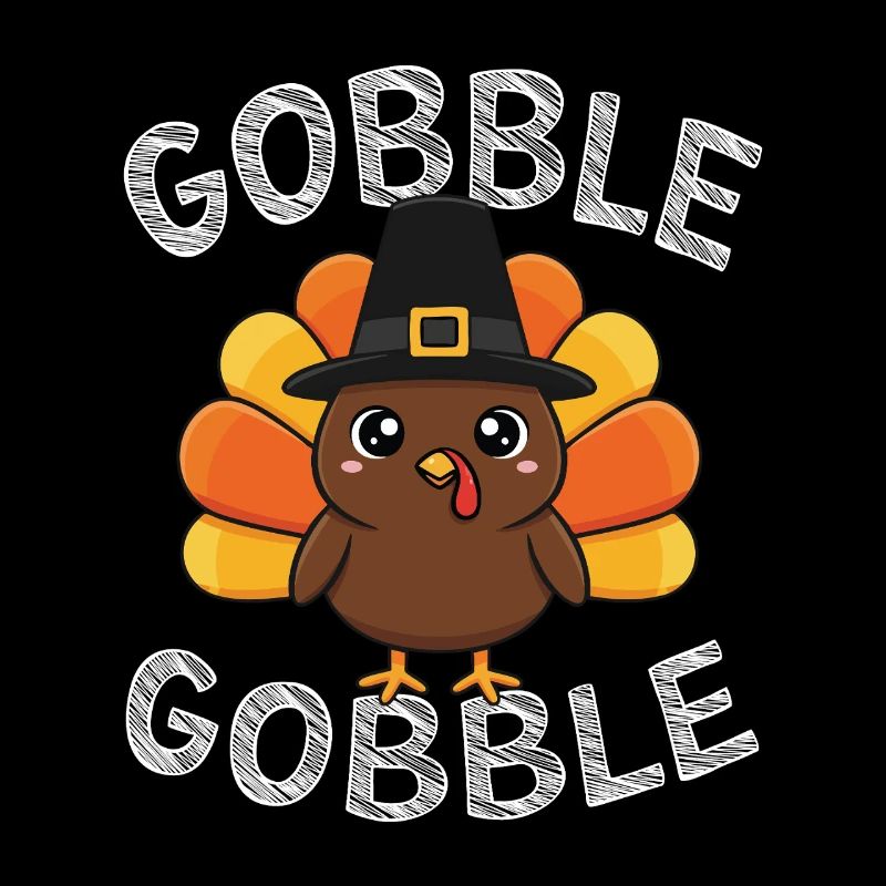 Gobble Gobble Autumn Fun Thanksgiving Spirit