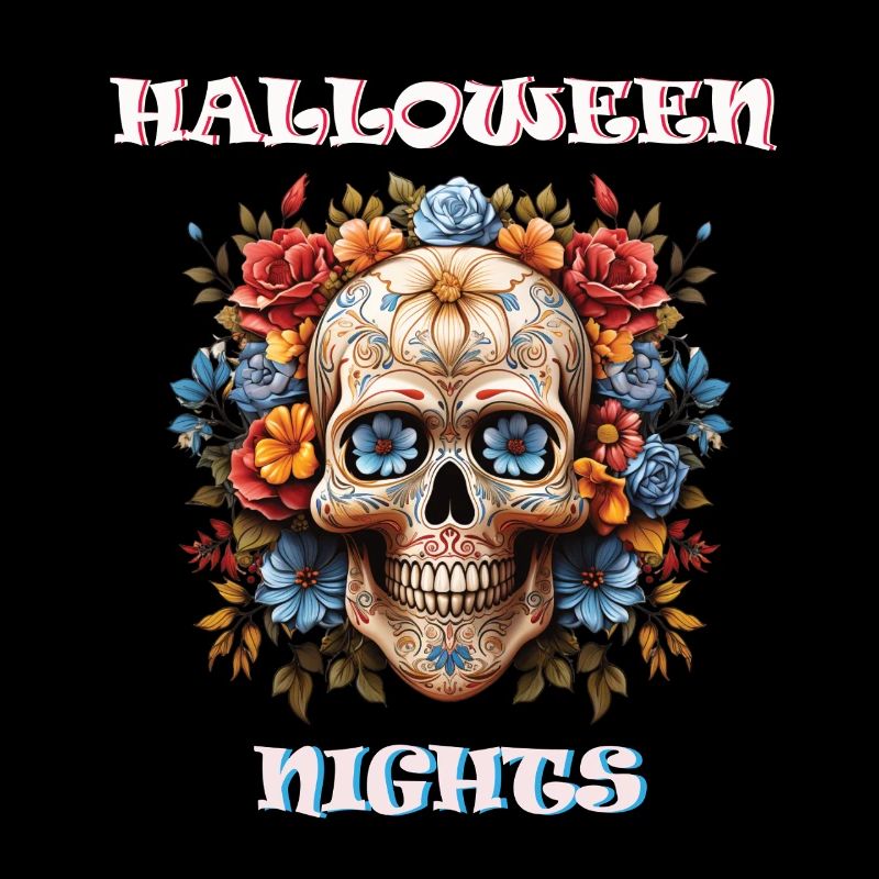 Halloween Skull Sugar Design